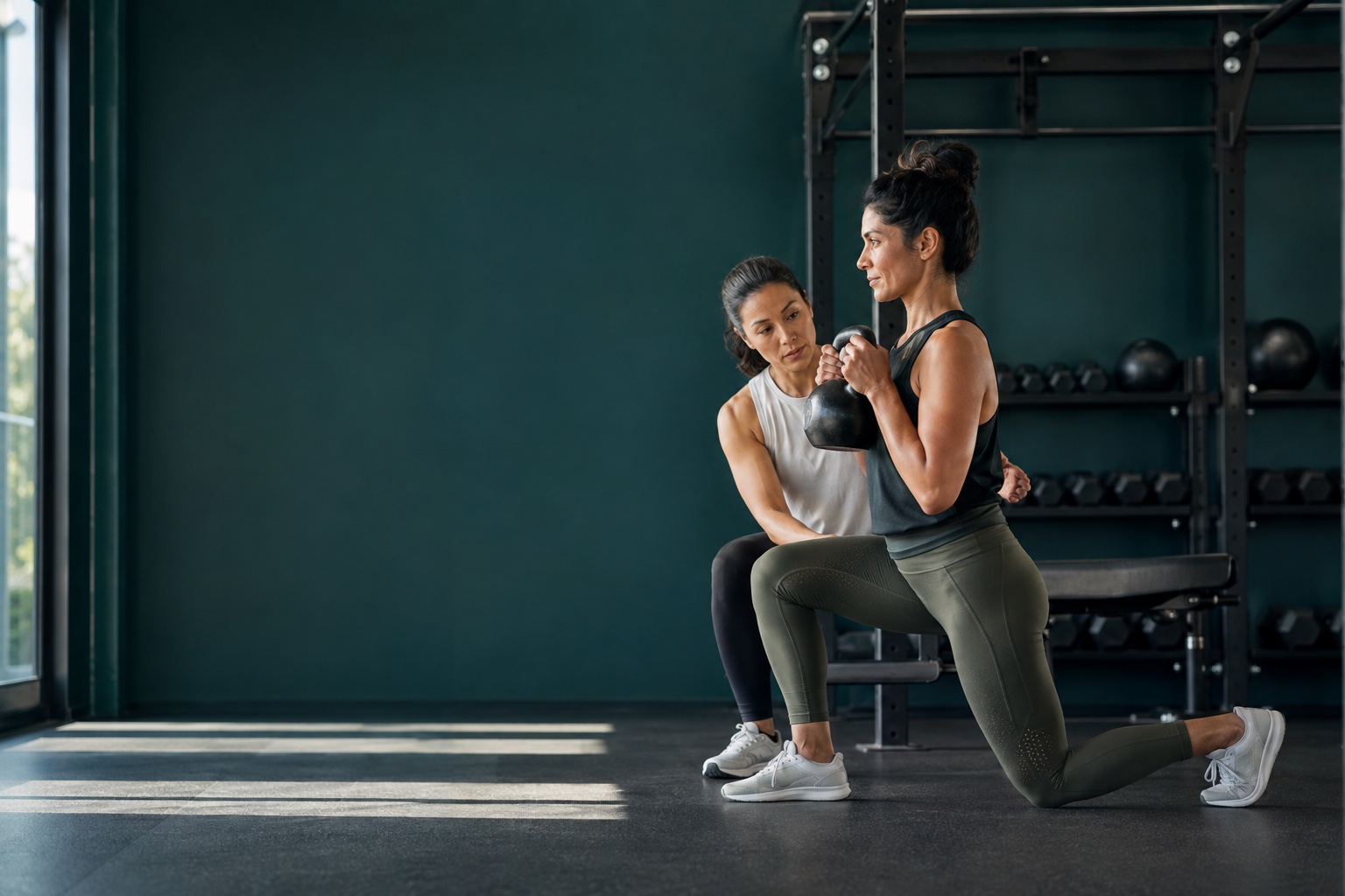 Allenamento funzionale seguito da una personal trainer